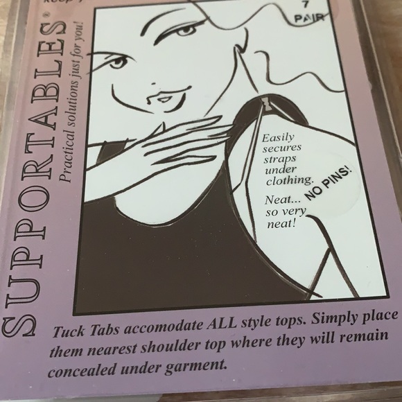 🦄 * 3/$10 * Tuck tabs for bra straps - set of 7 pairs - Picture 2 of 7